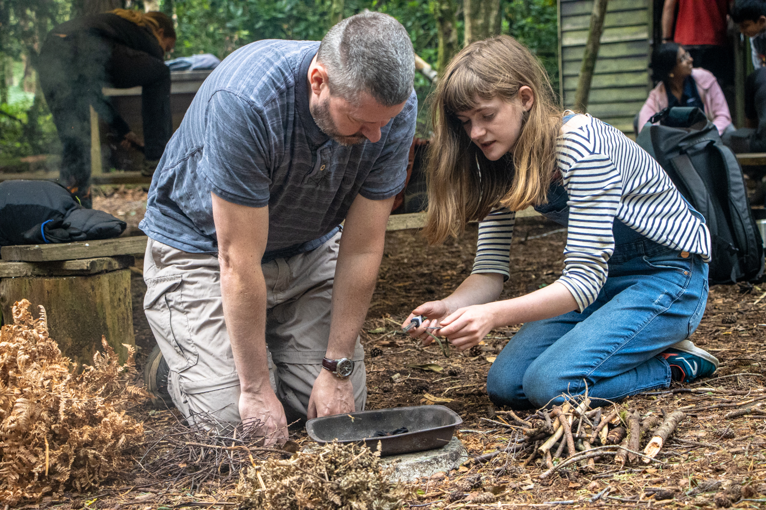 Family fun with Bushcraft at Cairngorms Activities
